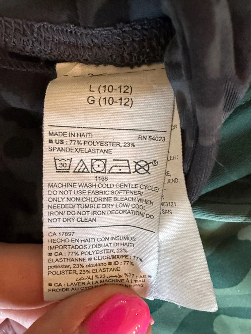 Two pair Old Navy Active Leggings, size large (10/12)